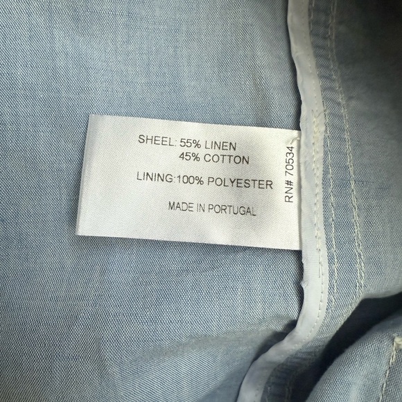 Orvis Men's Linen Blend Suit Jacket Blazer Size 42R in Light Blue - Picture 9 of 9